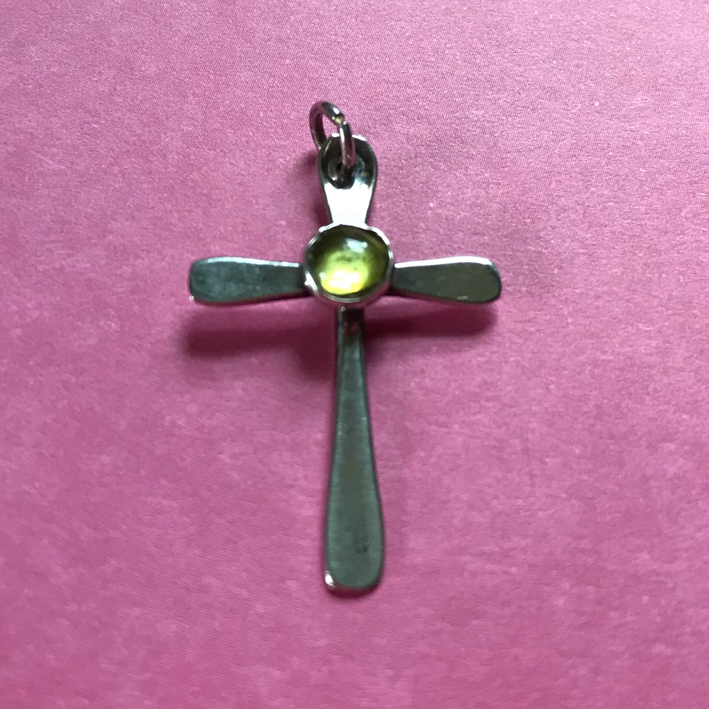 Peridot Cross Pendant